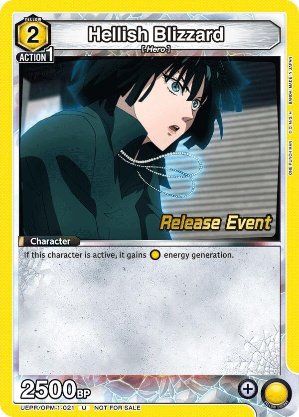 Hellish Blizzard UEPR/OPM-1-021 card from UE06BT: One Punch Man Release Event Cards