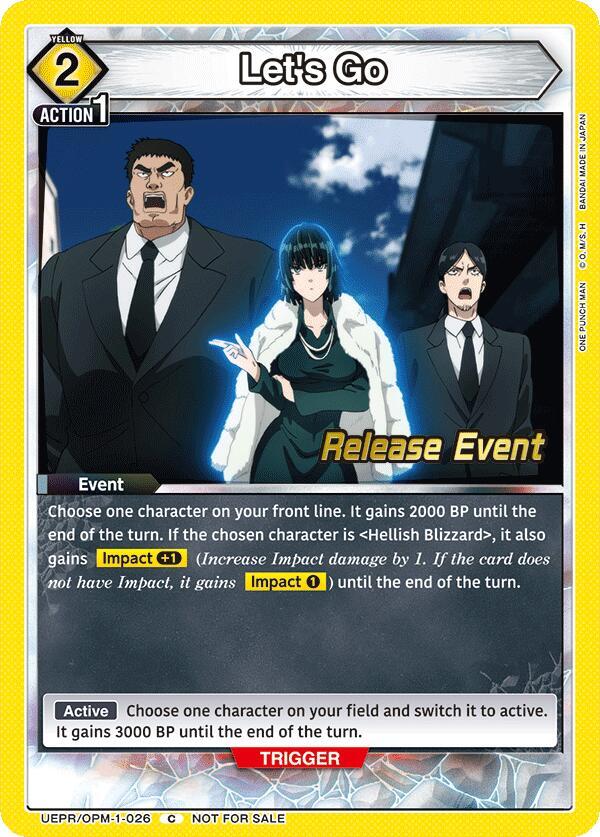 Let's Go UEPR/OPM-1-026 card from UE06BT: One Punch Man Release Event Cards