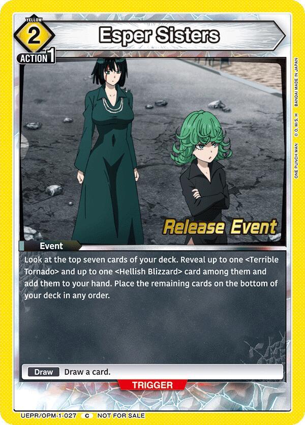 Esper Sisters UEPR/OPM-1-027 card from UE06BT: One Punch Man Release Event Cards