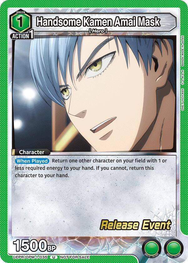 Handsome Kamen Amai Mask UEPR/OPM-1-035 card from UE06BT: One Punch Man Release Event Cards
