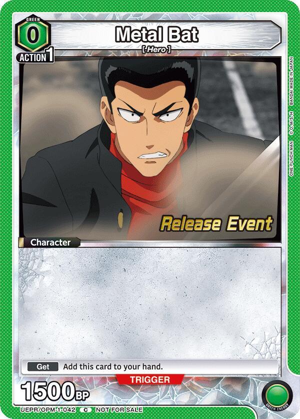 Metal Bat UEPR/OPM-1-042 card from UE06BT: One Punch Man Release Event Cards