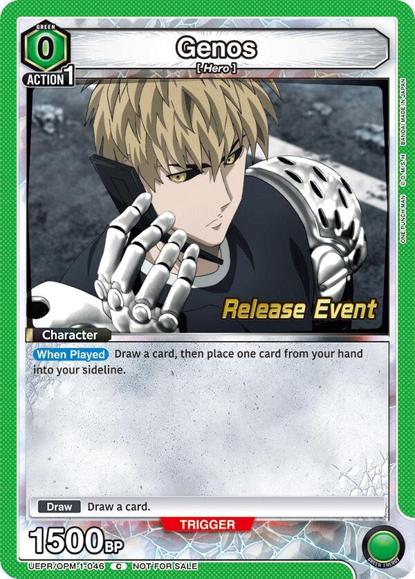 Genos UEPR/OPM-1-046 card from UE06BT: One Punch Man Release Event Cards