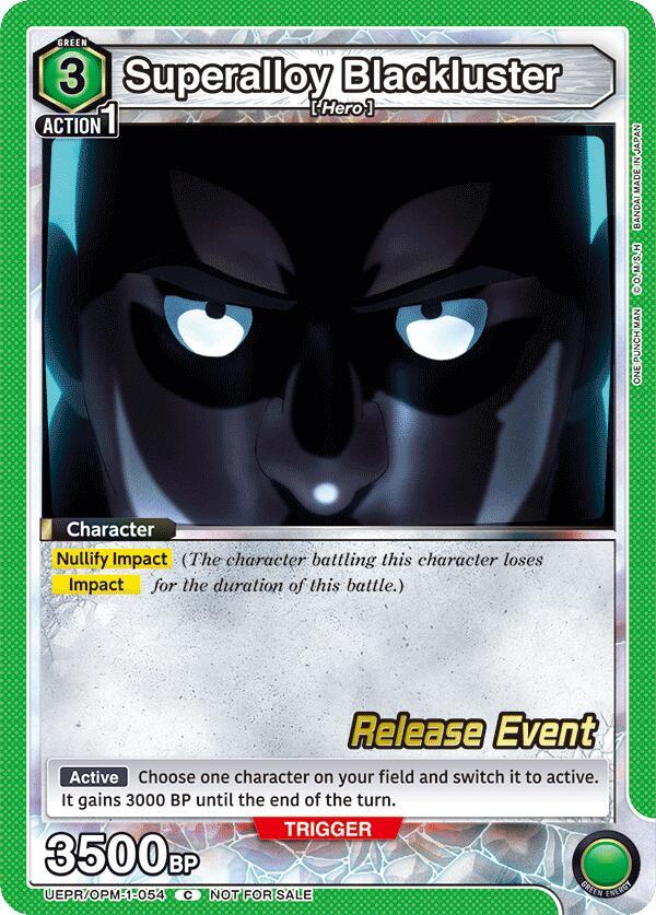 Superalloy Blackluster UEPR/OPM-1-054 card from UE06BT: One Punch Man Release Event Cards