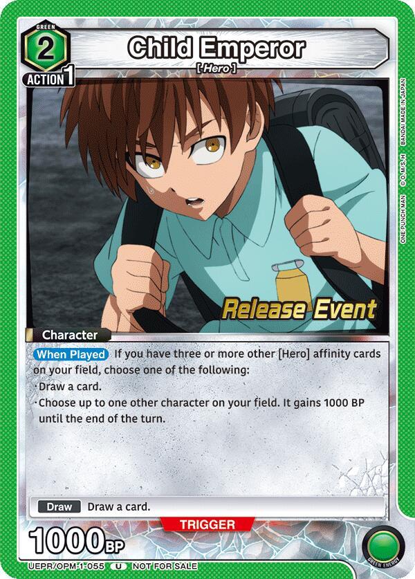 Child Emperor UEPR/OPM-1-055 card from UE06BT: One Punch Man Release Event Cards