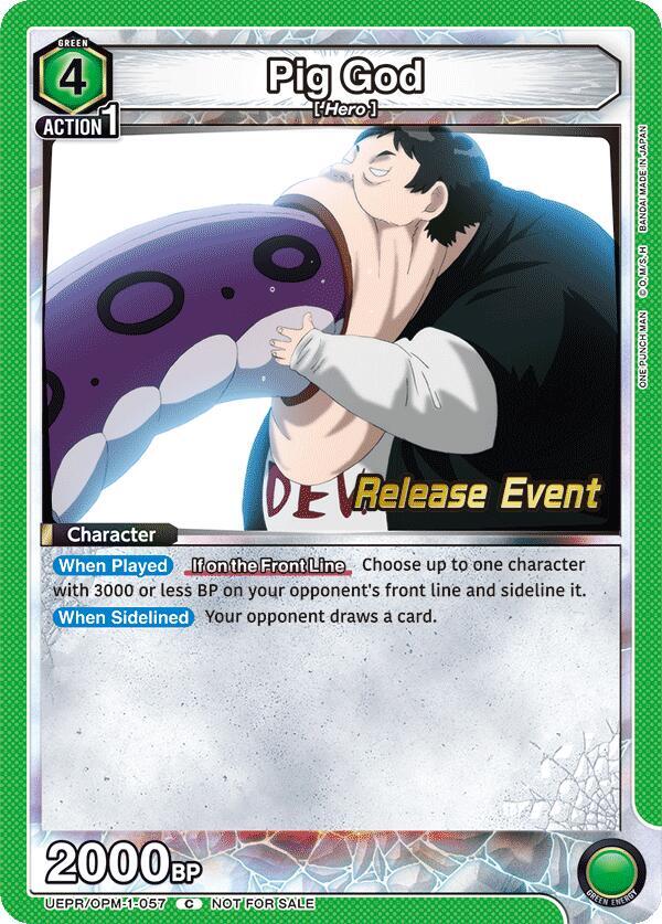 Pig God UEPR/OPM-1-057 card from UE06BT: One Punch Man Release Event Cards