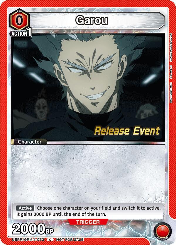 Garou UEPR/OPM-1-073 card from UE06BT: One Punch Man Release Event Cards