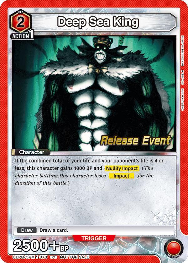 Deep Sea King UEPR/OPM-1-078 card from UE06BT: One Punch Man Release Event Cards