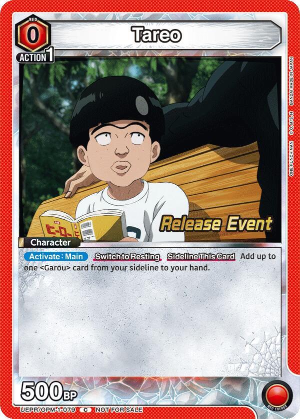 Tareo UEPR/OPM-1-079 card from UE06BT: One Punch Man Release Event Cards