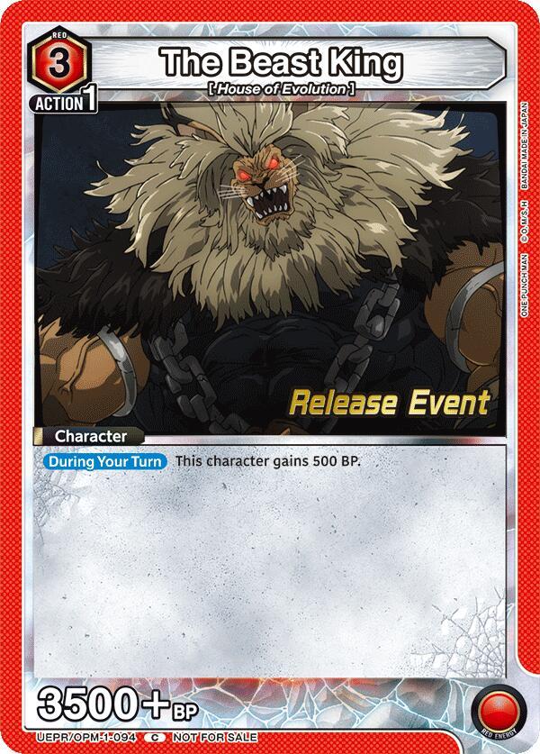 The Beast King UEPR/OPM-1-094 card from UE06BT: One Punch Man Release Event Cards