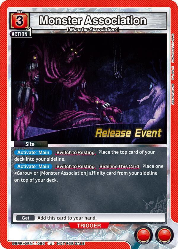 Monster Association UEPR/OPM-1-096 card from UE06BT: One Punch Man Release Event Cards