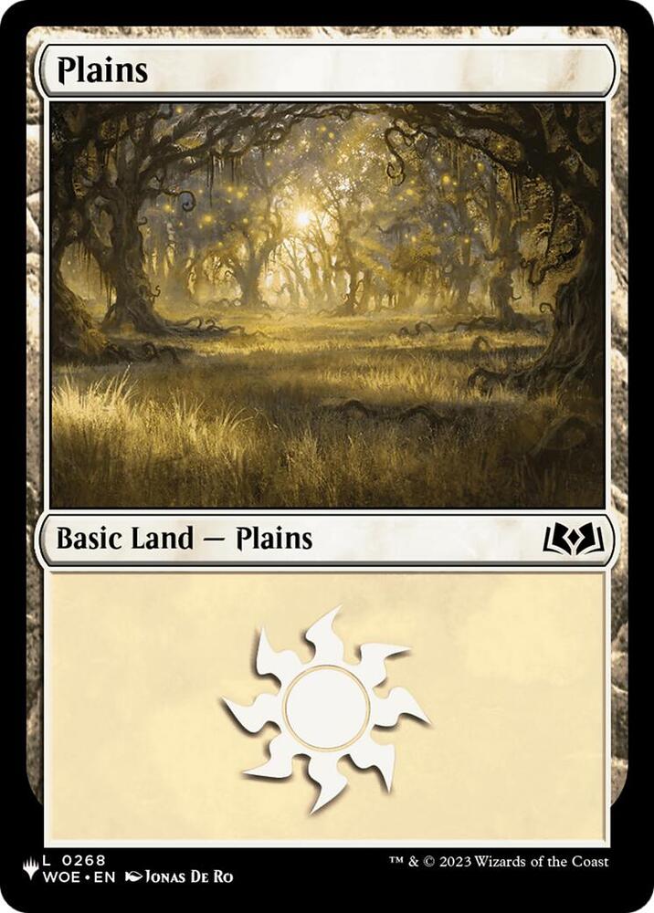Plains (WOE) 268 card from The List Reprints