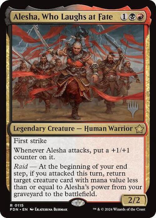 Alesha, Who Laughs at Fate 115 card from Promo Pack: Aetherdrift