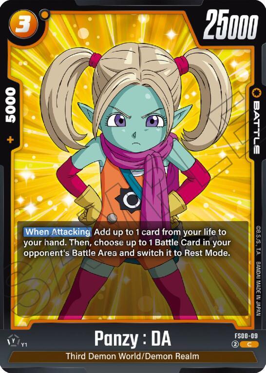 Panzy : DA FS08-09 card from Starter Deck 8: Vegeta (Mini) Super Saiyan 3