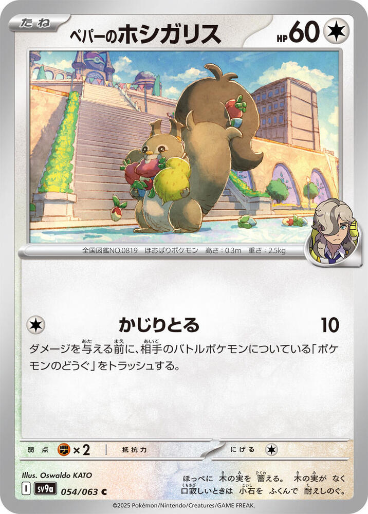 Arven's Skwovet 054/063 card from SV9a: Heat Wave Arena