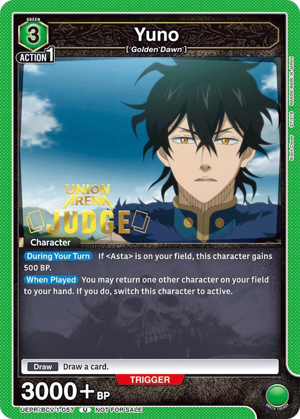 Yuno (Judge Pack) UEPR/BCV-1-057 card from Union Arena Promotion Cards