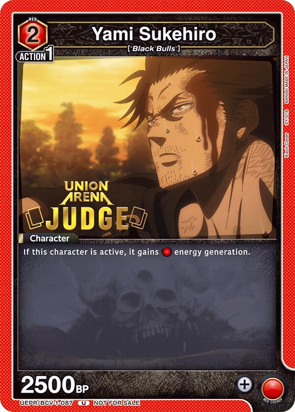 Yami Sukehiro (Judge Pack) UEPR/BCV-1-087 card from Union Arena Promotion Cards