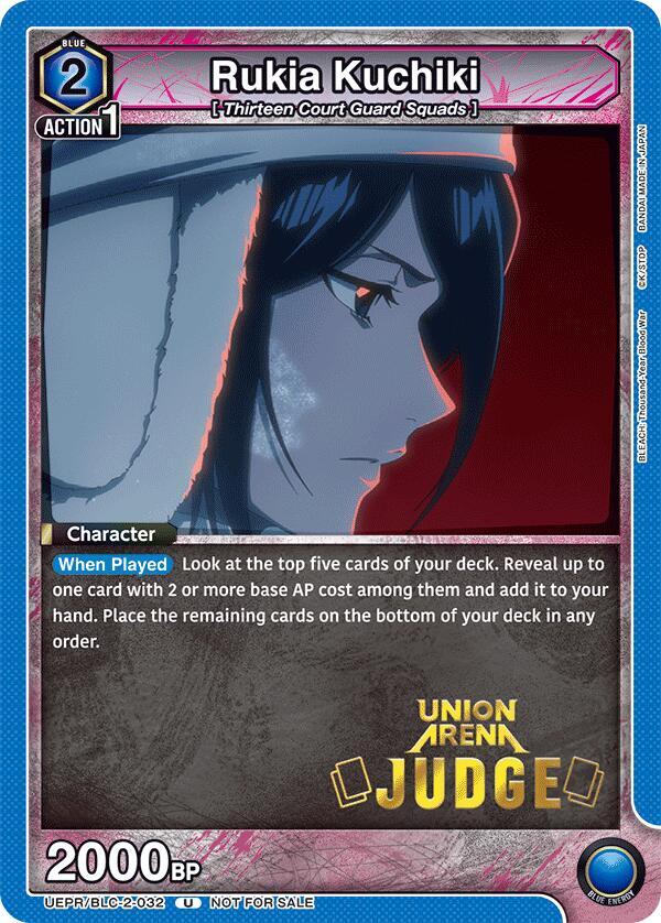 Rukia Kuchiki (Judge Pack) UEPR/BLC-2-032 card from Union Arena Promotion Cards