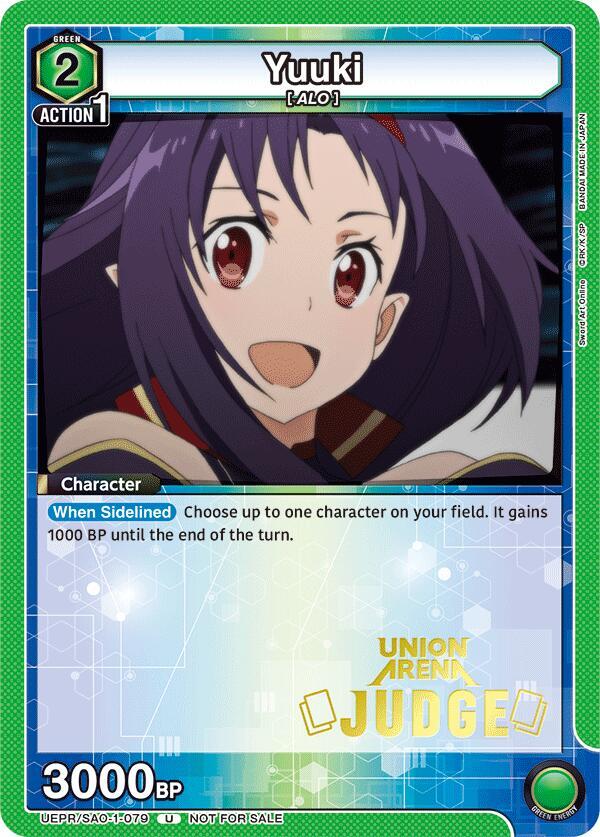 Yuuki (Judge Pack) UEPR/SAO-1-079 card from Union Arena Promotion Cards