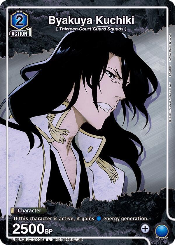 Byakuya Kuchiki UEPR/BLC-2-029 card from Union Arena Promotion Cards