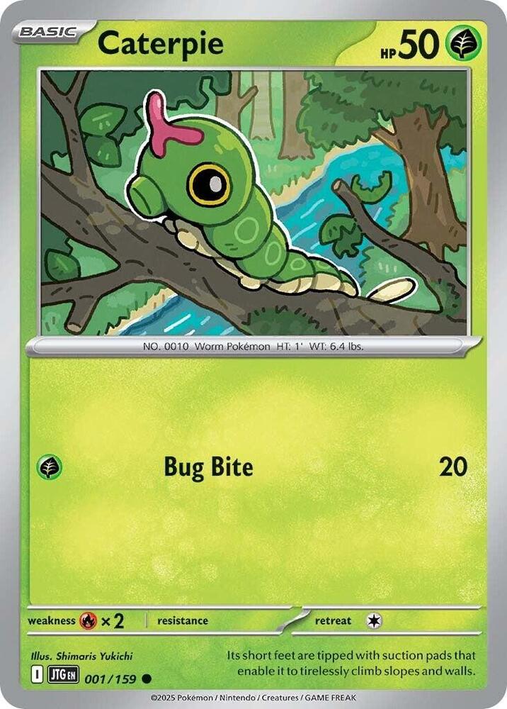 Caterpie 001/159 card from SV09: Journey Together