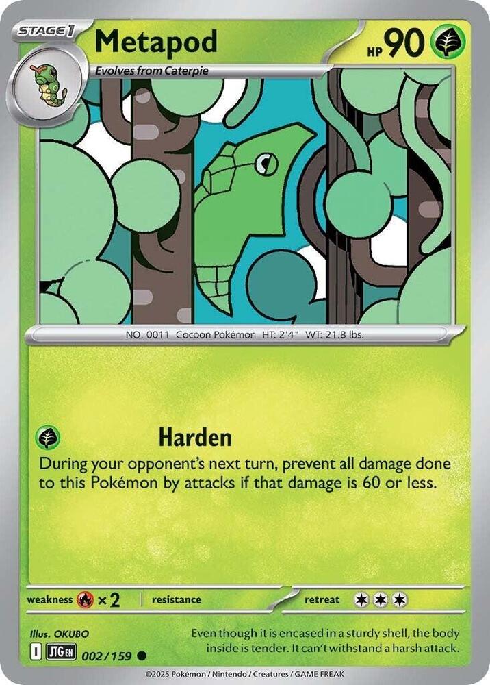 Metapod 002/159 card from SV09: Journey Together