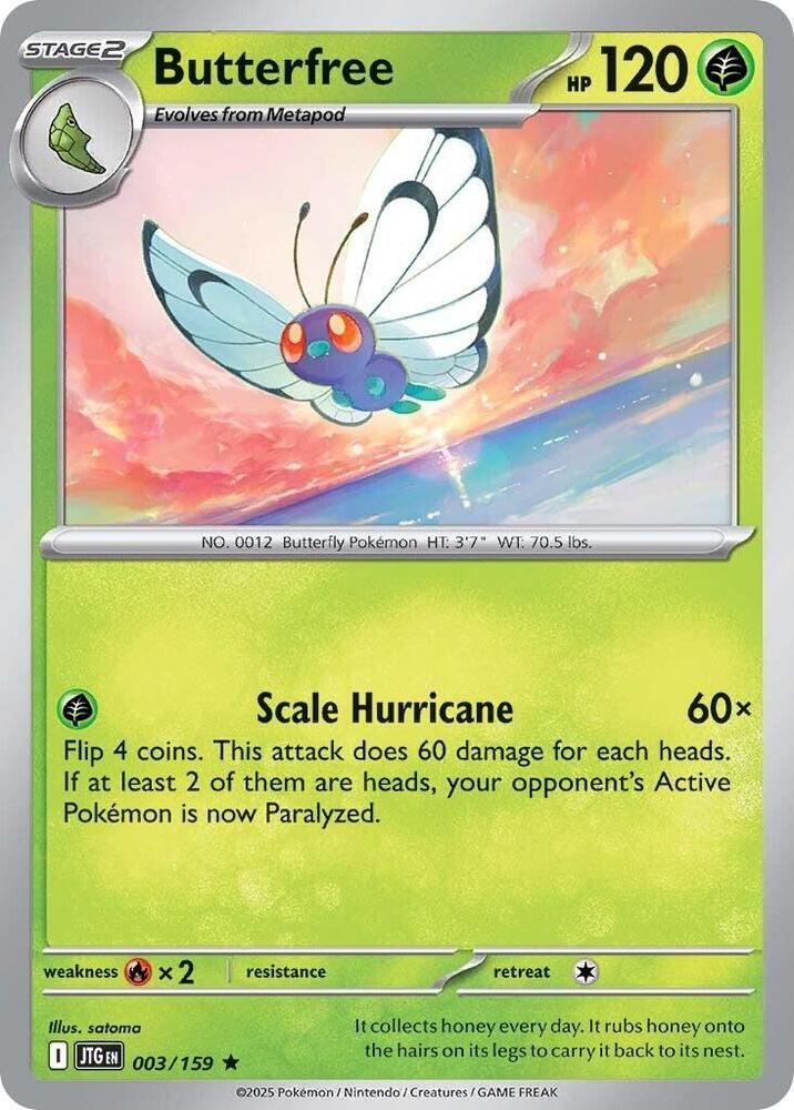 Butterfree 003/159 card from SV09: Journey Together
