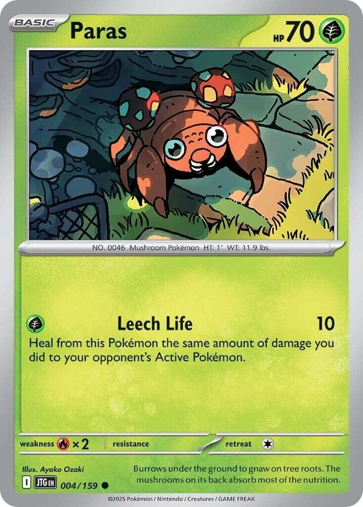 Paras 004/159 card from SV09: Journey Together