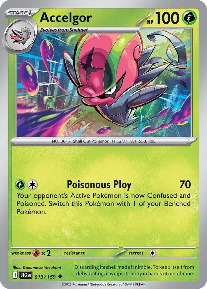 Accelgor 013/159 card from SV09: Journey Together