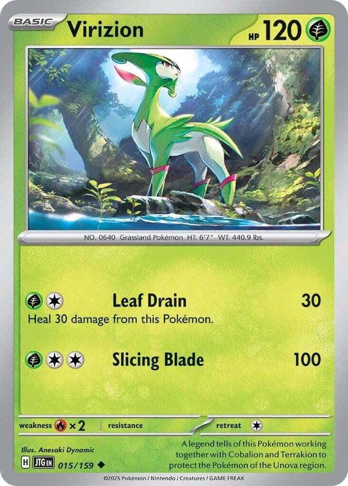 Virizion 015/159 card from SV09: Journey Together
