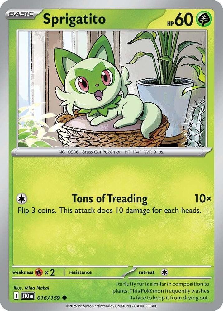 Sprigatito 016/159 card from SV09: Journey Together