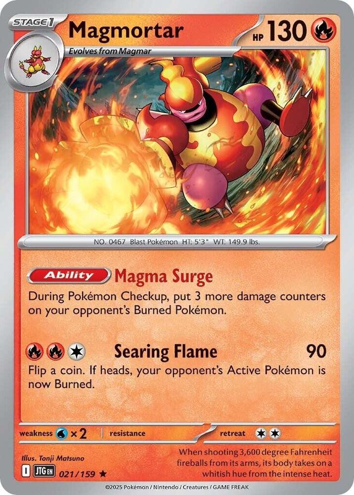 Magmortar 021/159 card from SV09: Journey Together