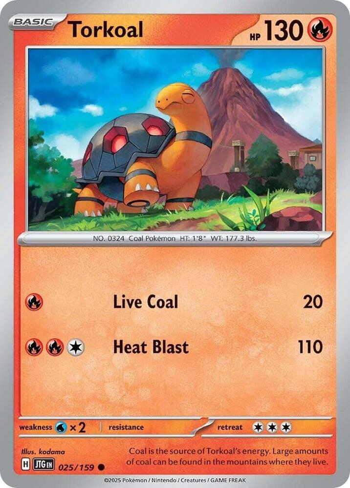 Torkoal 025/159 card from SV09: Journey Together