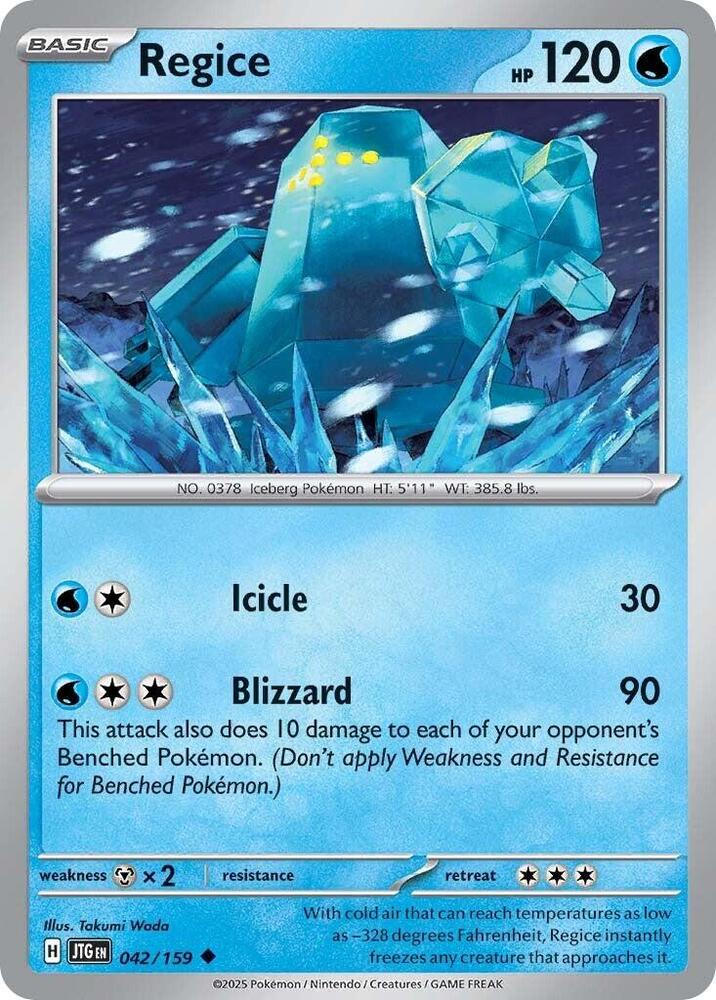 Regice 042/159 card from SV09: Journey Together