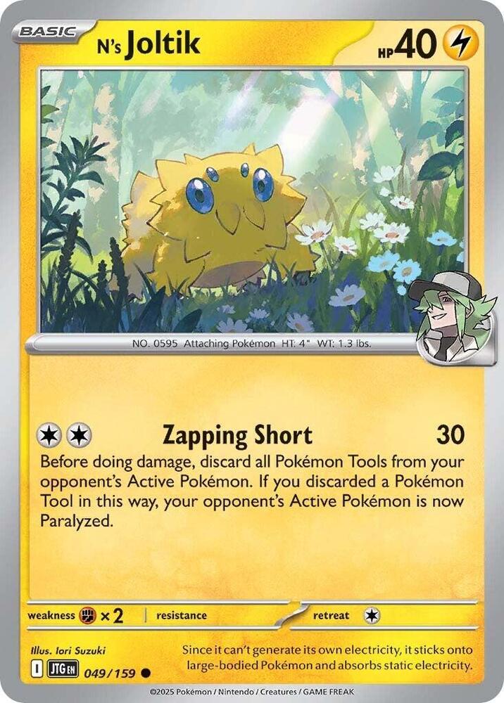 N's Joltik 049/159 card from SV09: Journey Together