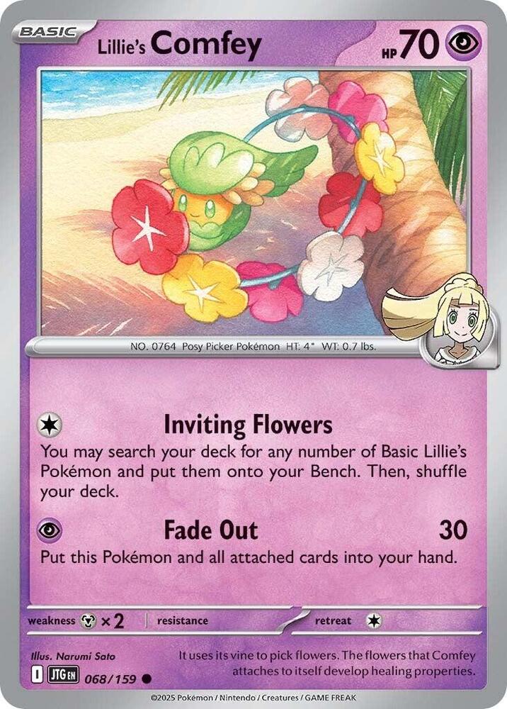 Lillie's Comfey 068/159 card from SV09: Journey Together
