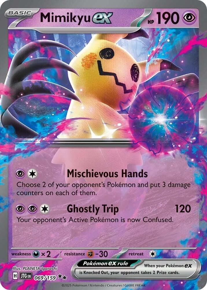Mimikyu ex 069/159 card from SV09: Journey Together