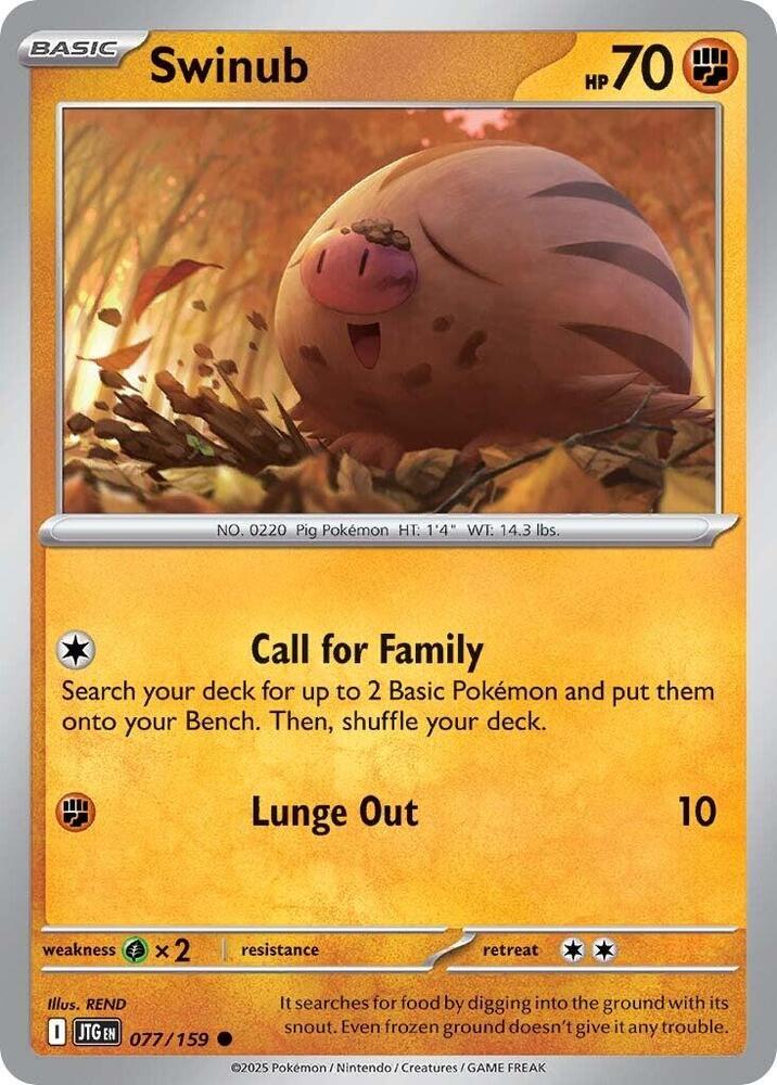 Swinub 077/159 card from SV09: Journey Together