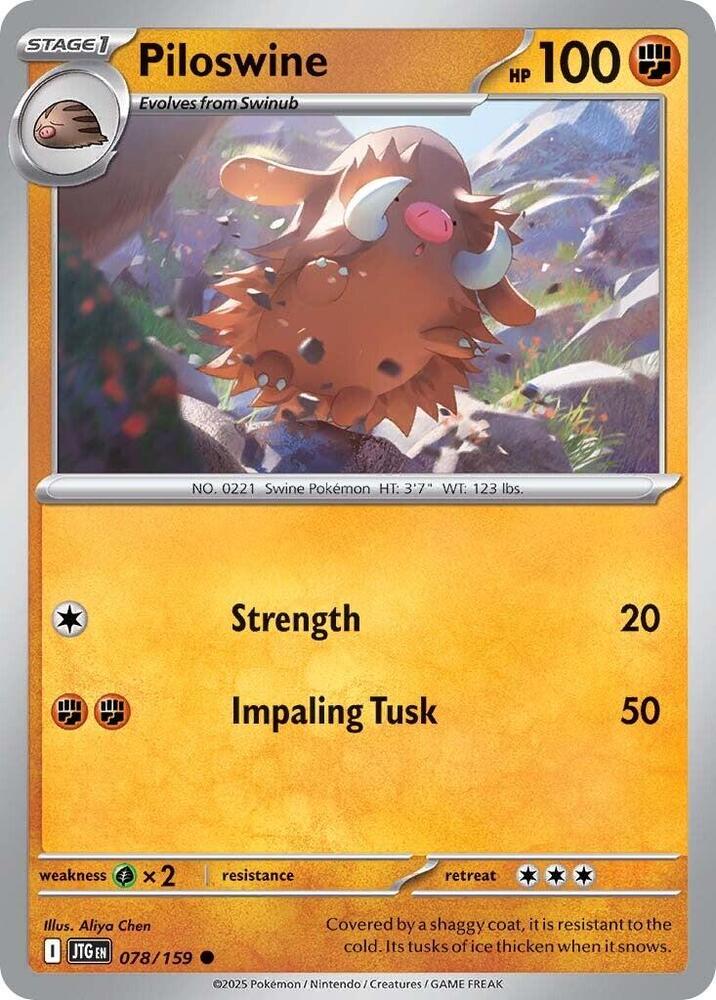 Piloswine 078/159 card from SV09: Journey Together