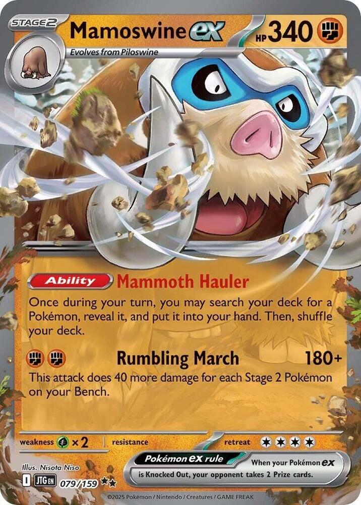 Mamoswine ex 079/159 card from SV09: Journey Together