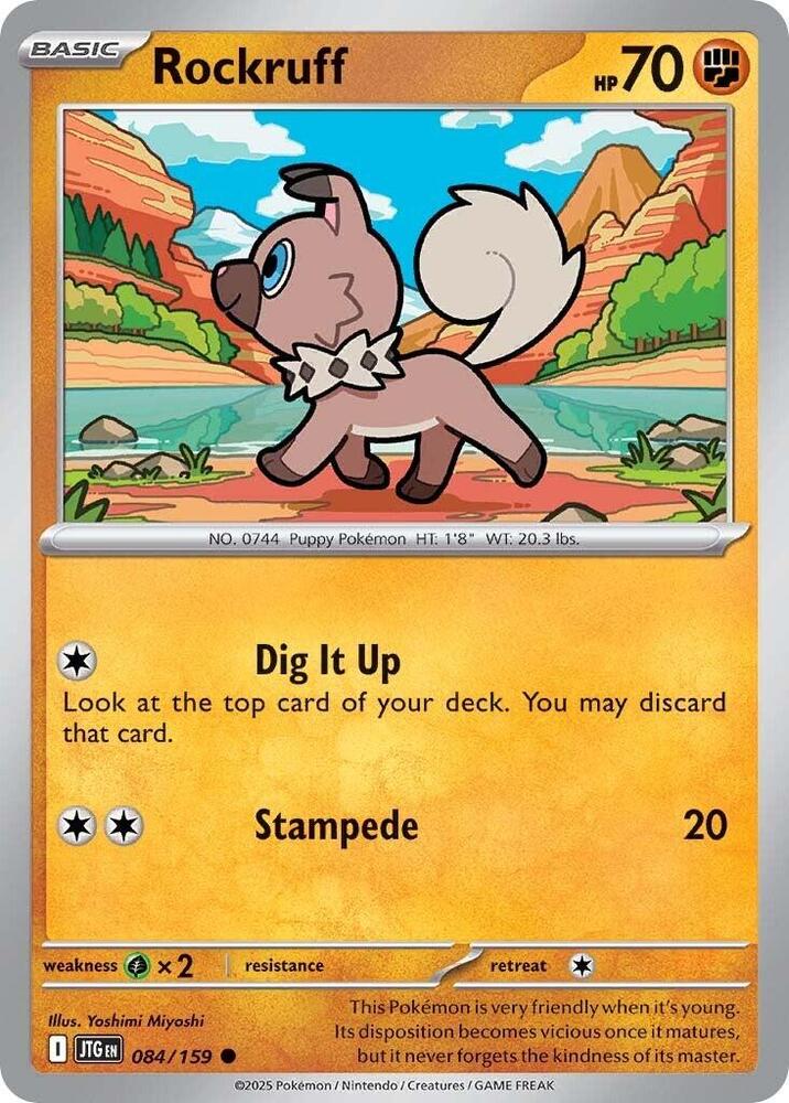 Rockruff 084/159 card from SV09: Journey Together