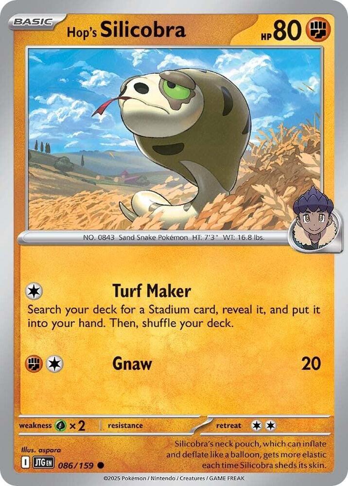 Hop's Silicobra 086/159 card from SV09: Journey Together