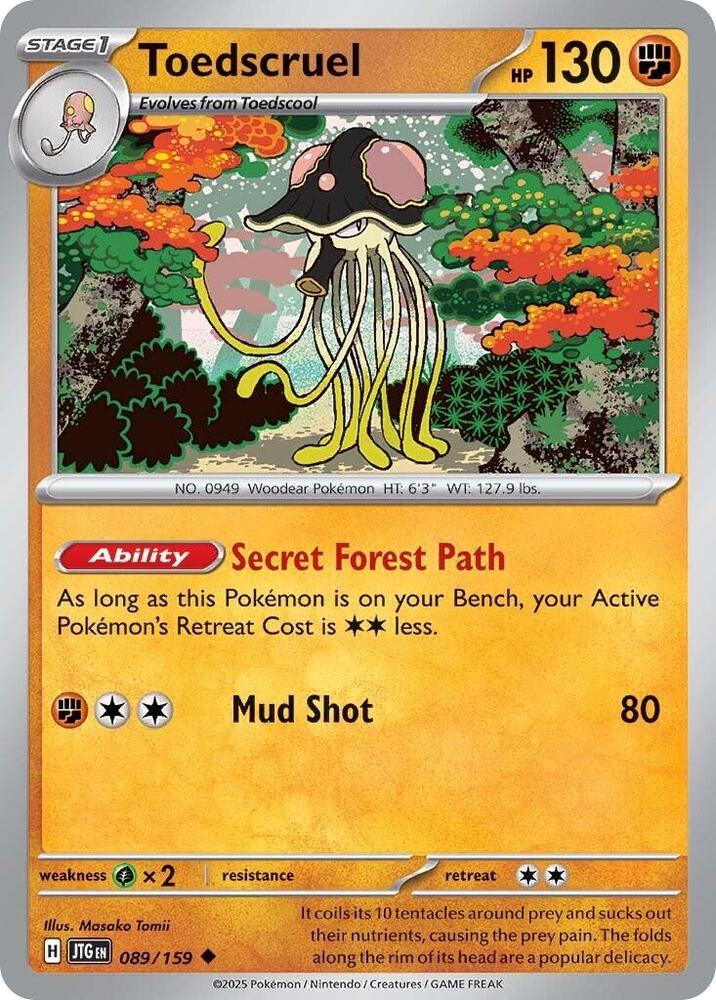 Toedscruel 089/159 card from SV09: Journey Together
