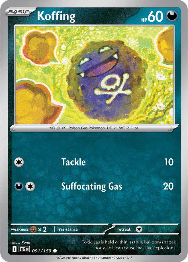 Koffing 091/159 card from SV09: Journey Together
