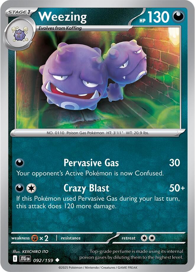 Weezing 092/159 card from SV09: Journey Together