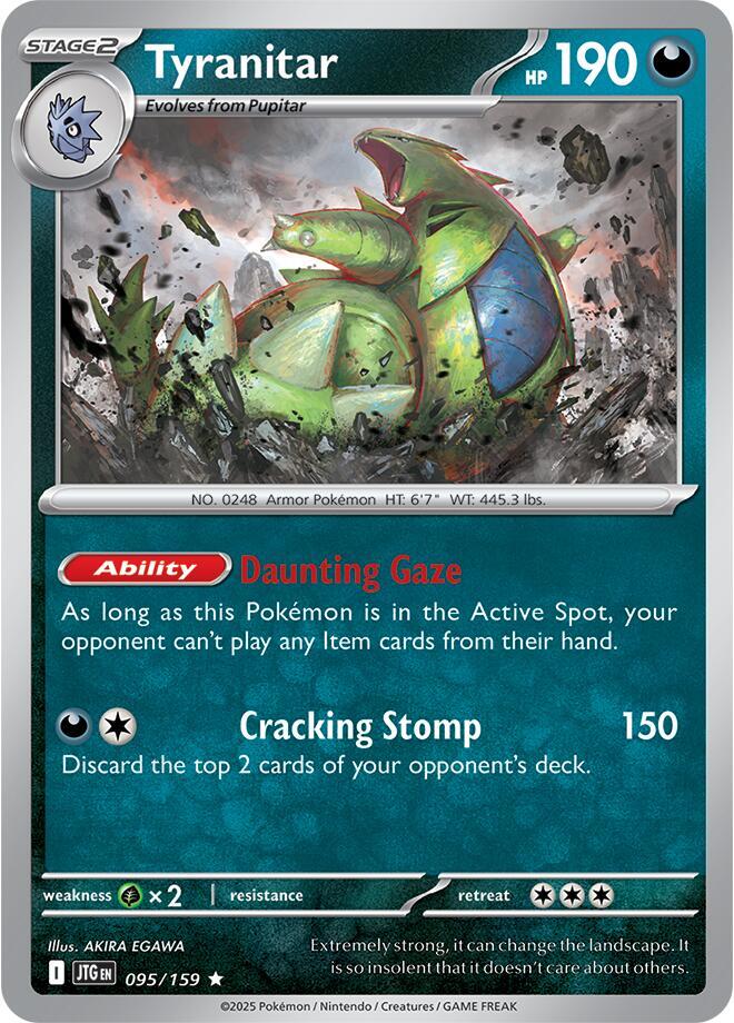 Tyranitar 095/159 card from SV09: Journey Together