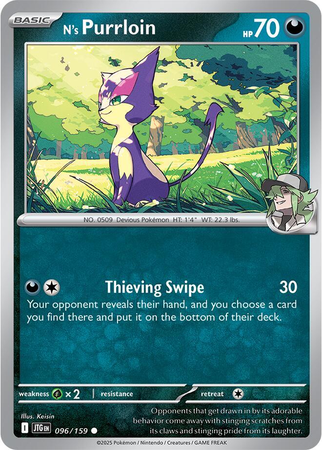 N's Purrloin 096/159 card from SV09: Journey Together