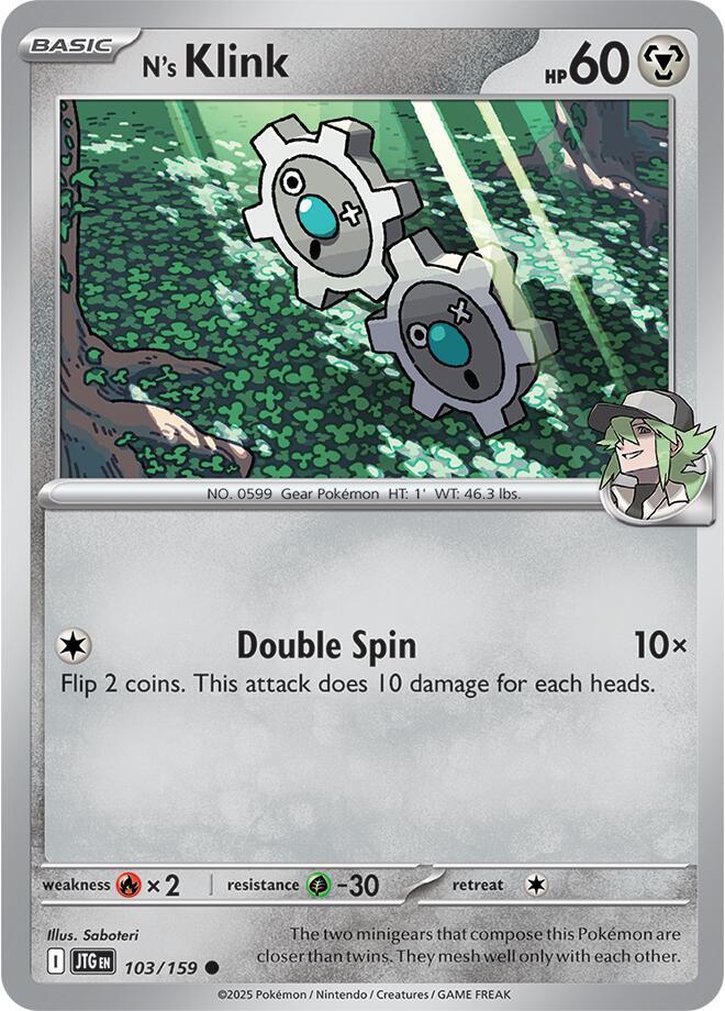N's Klink 103/159 card from SV09: Journey Together