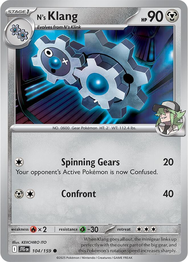N's Klang 104/159 card from SV09: Journey Together