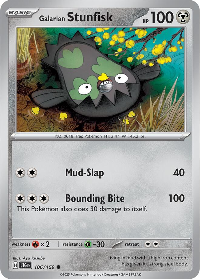 Galarian Stunfisk 106/159 card from SV09: Journey Together