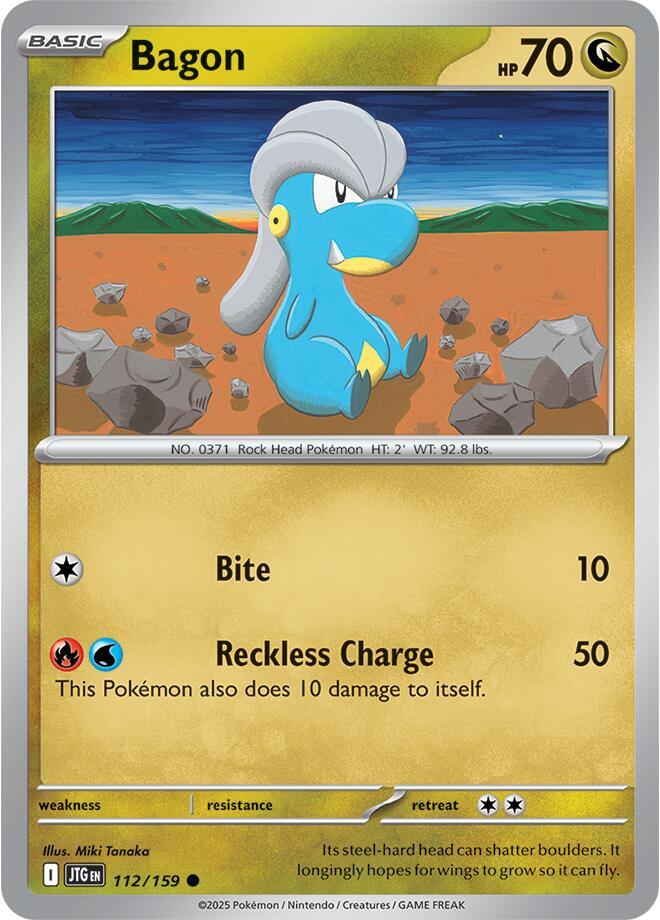 Bagon 112/159 card from SV09: Journey Together